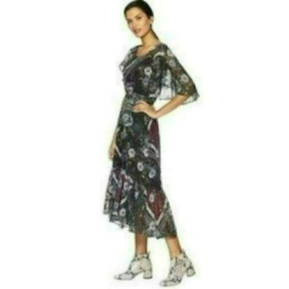 🌻NWT MSRP $128 Taylor Short Sleeve Print Dress Women's Size 10 - Picture 3 of 8